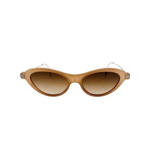PRADA Cat Eye Sunglasses Tan Slim 90s y2k Minimalist